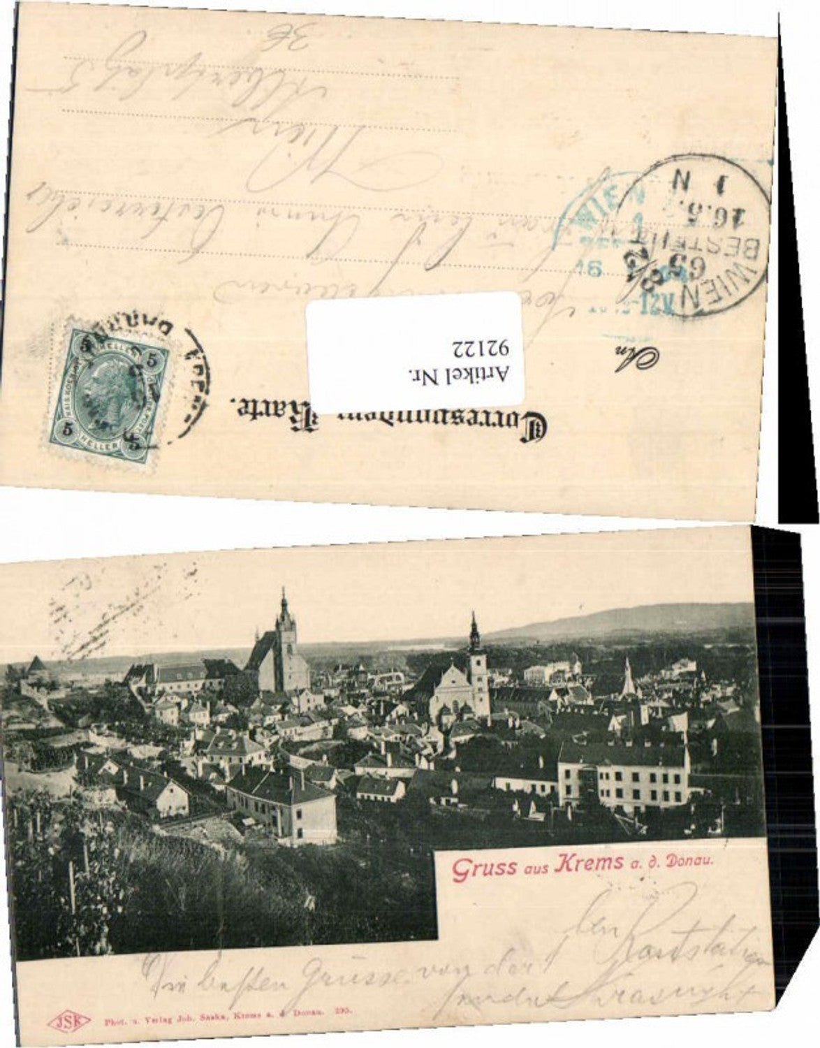 92122,Gruss aus Krems a.d. Donau 1899