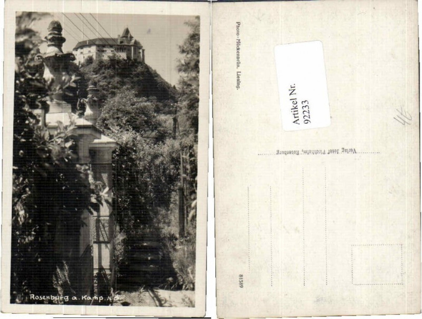 92233,Rosenburg am Kamp Burgpartie