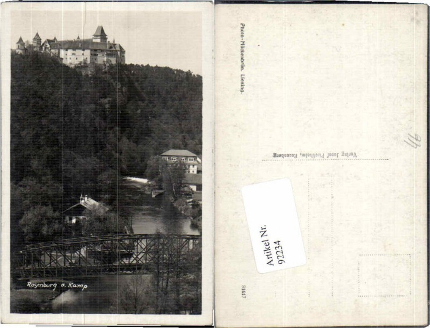 92234,Rosenburg am Kamp Brücke Häuser