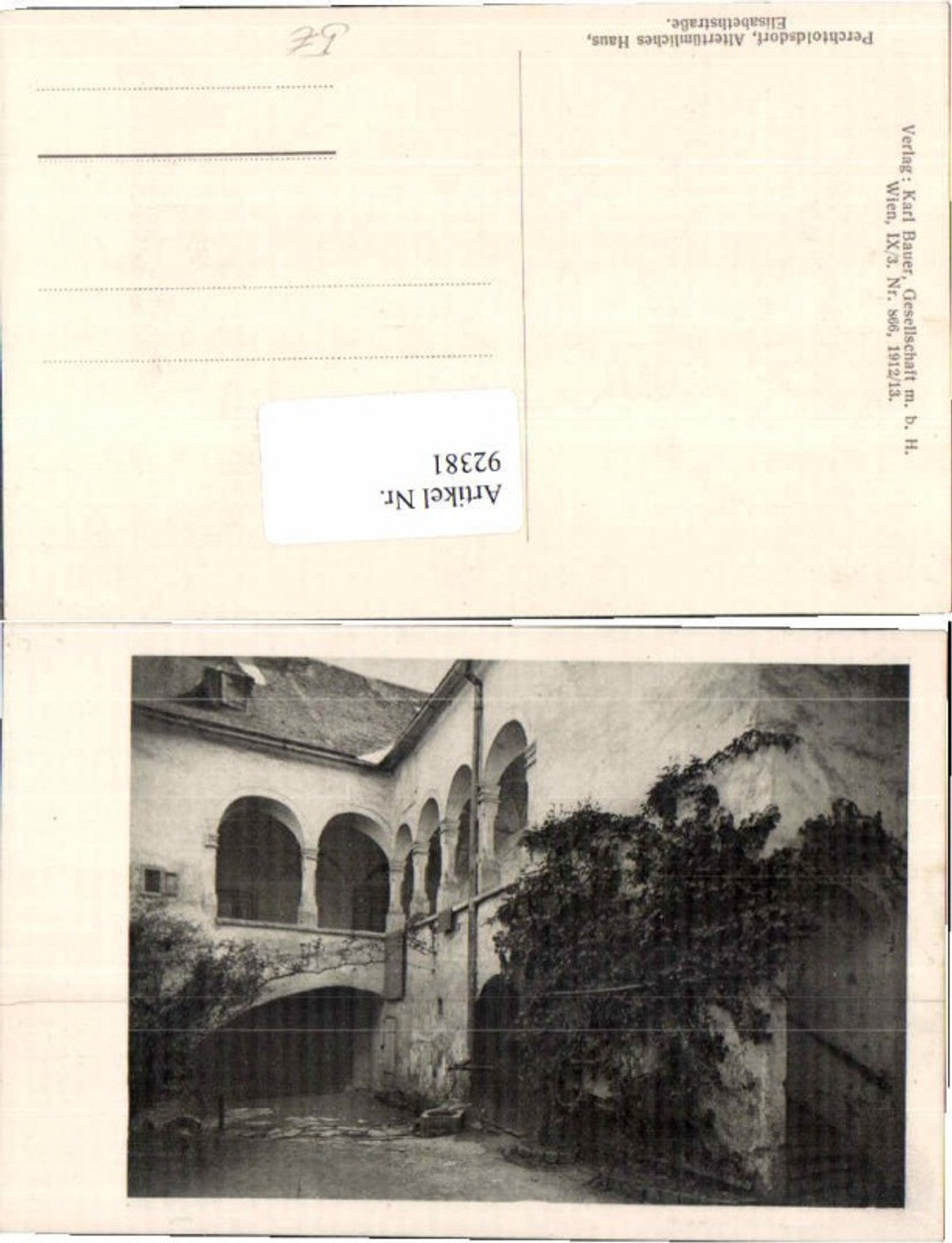 92381,Perchtoldsdorf Altes Haus in d. Elisabethstrasse