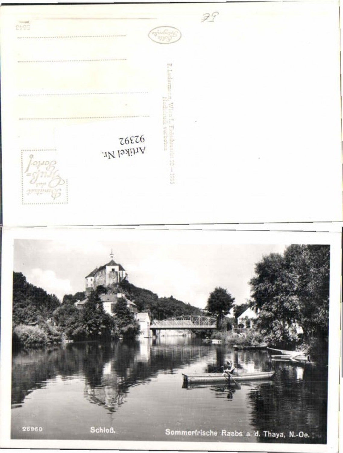 92392,Sommerfrische Raabs a.d. Thaya Boot FLuss