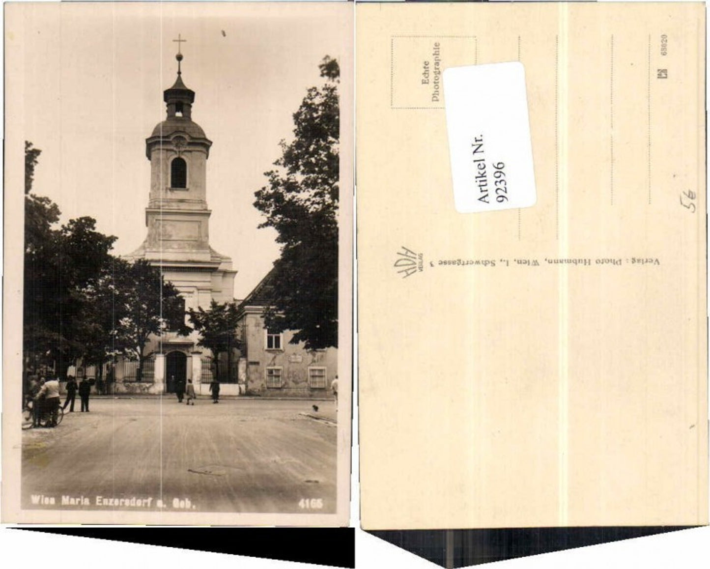 92396, Maria Enzersdorf street view people 1930