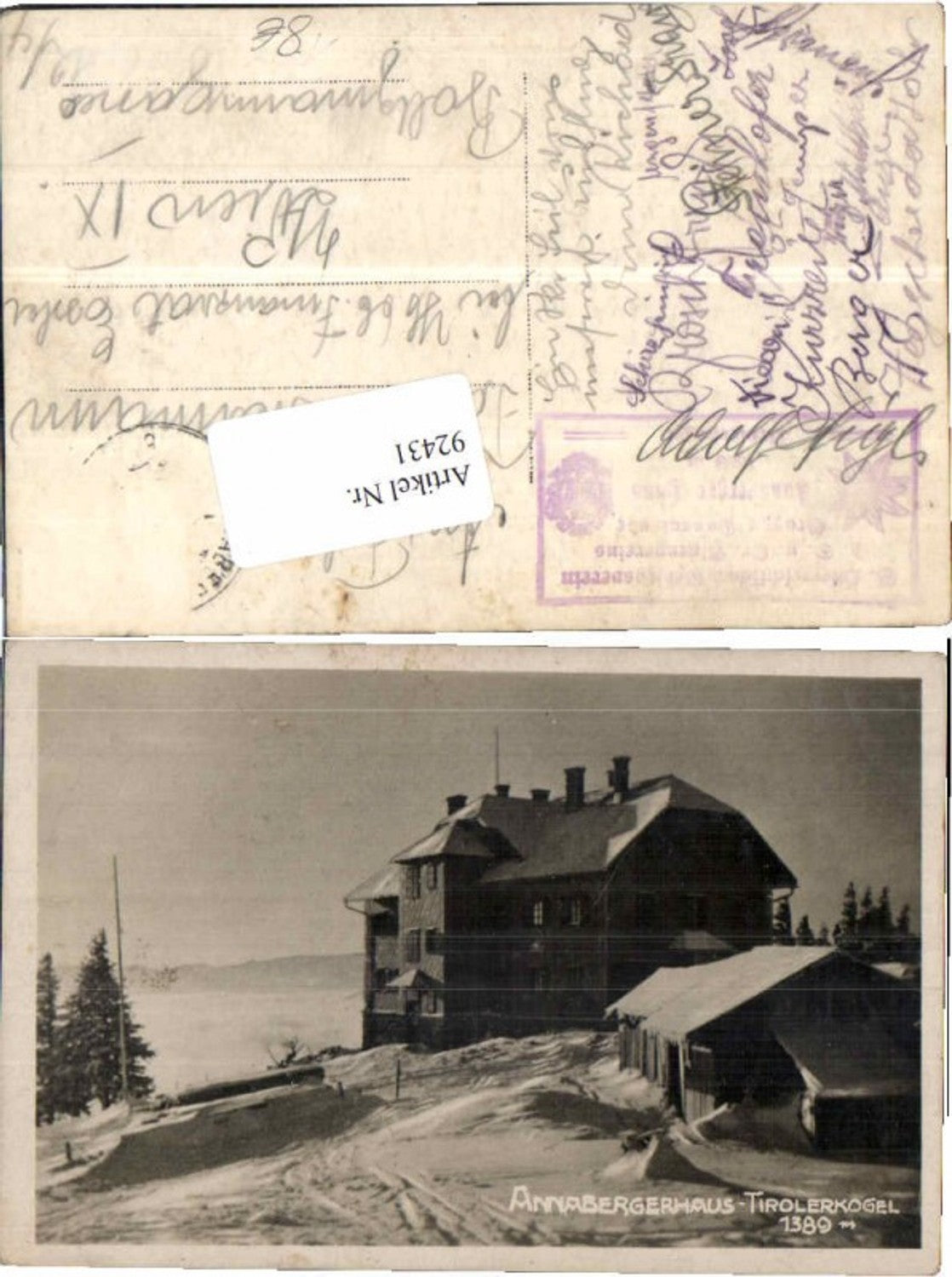 92431,Annaberghaus Tirolerkogel Annaberg am Ötscher