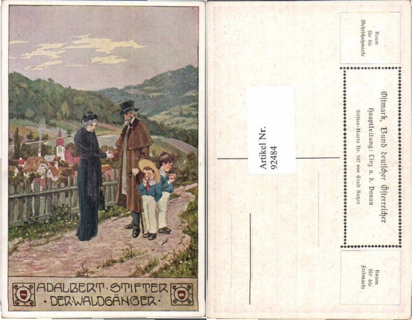92484, E. Kutzer Ostmark Bund Deutscher Österreicher Nr 107