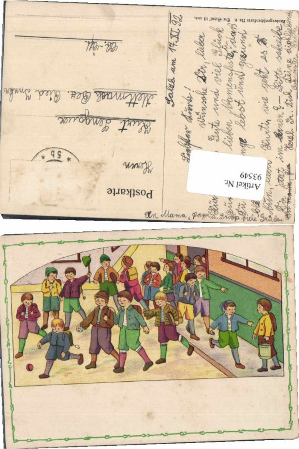 93549,Kinder in der Schule Kindergroschenkarte 6