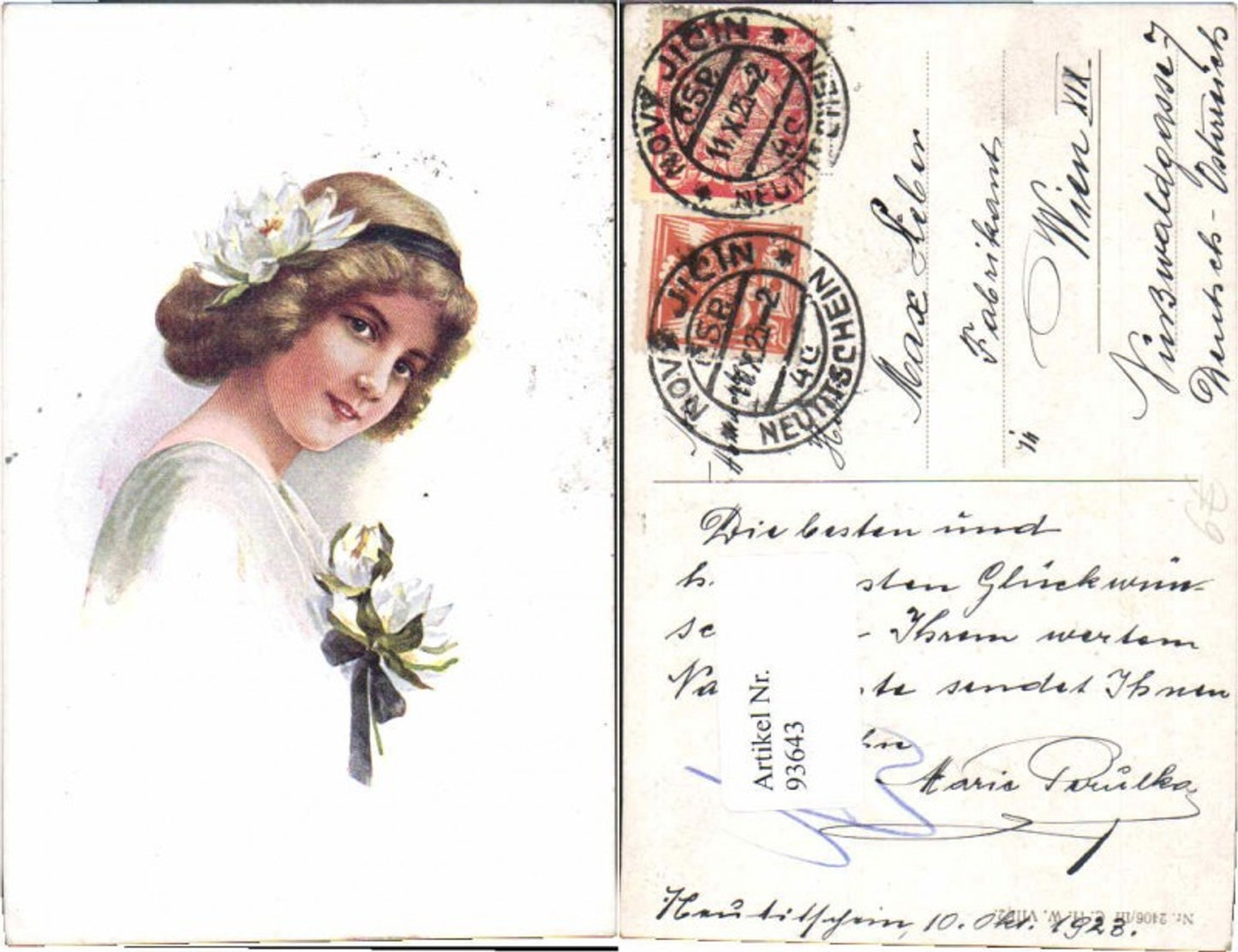 93643,Tolle Schöne Frau Künstlerkarte