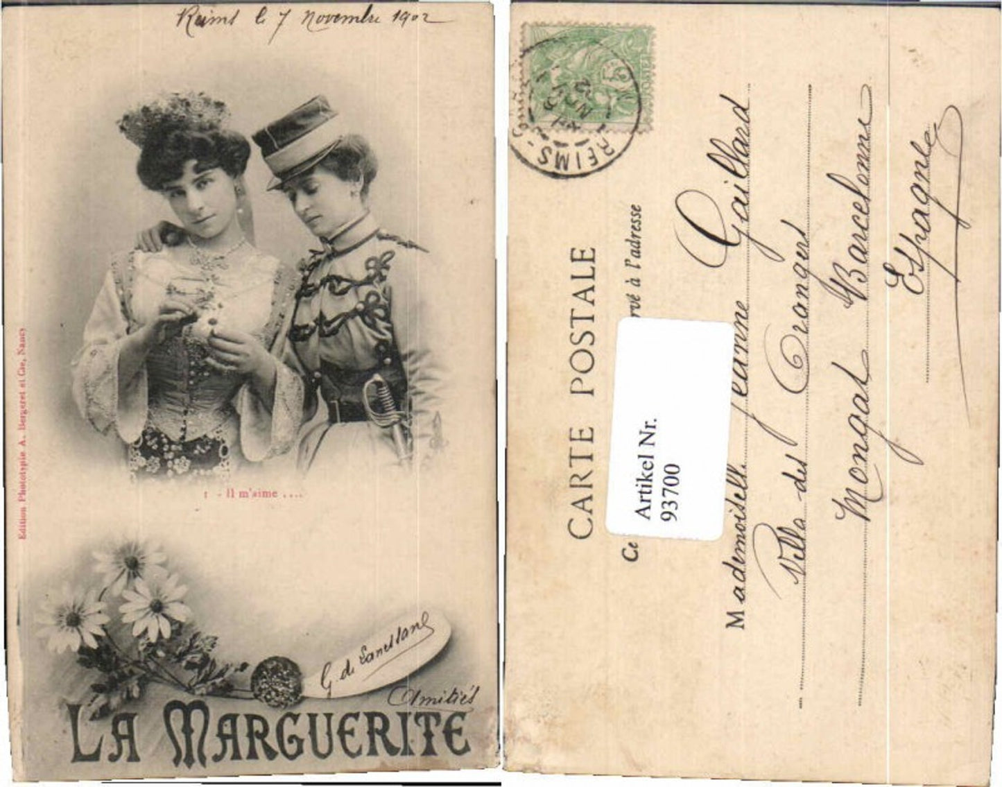 93700,La Marguerite Frauen in Uniform Patriotic French