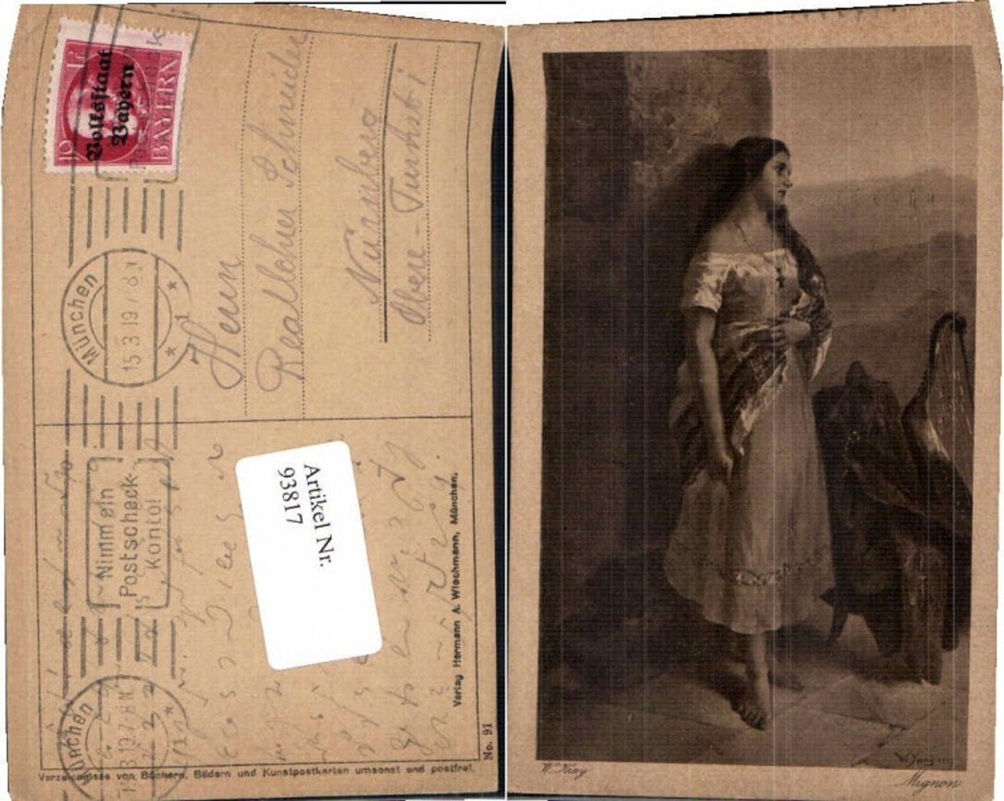 93817,Mignon Gypsy Frau als Zigeuner W. Kray