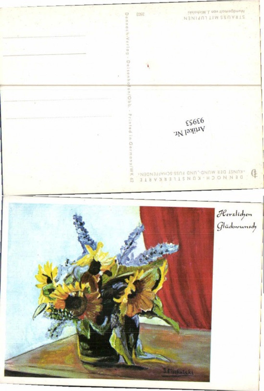 93953,Mundgemalt J. Michalski Strauss m. Lupinen