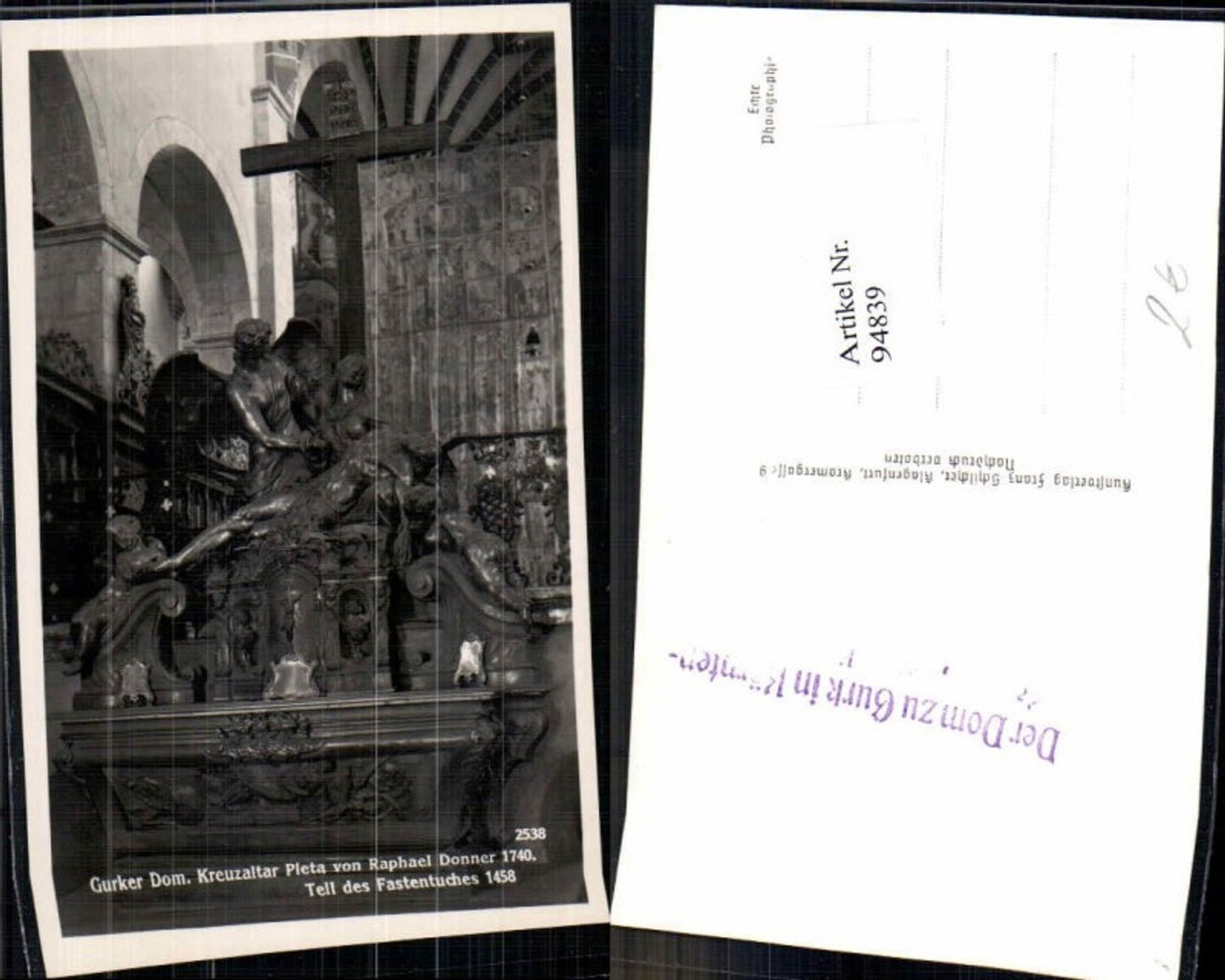 94839,Gurk in Kärnten Dom Kreuzaltar Kirche