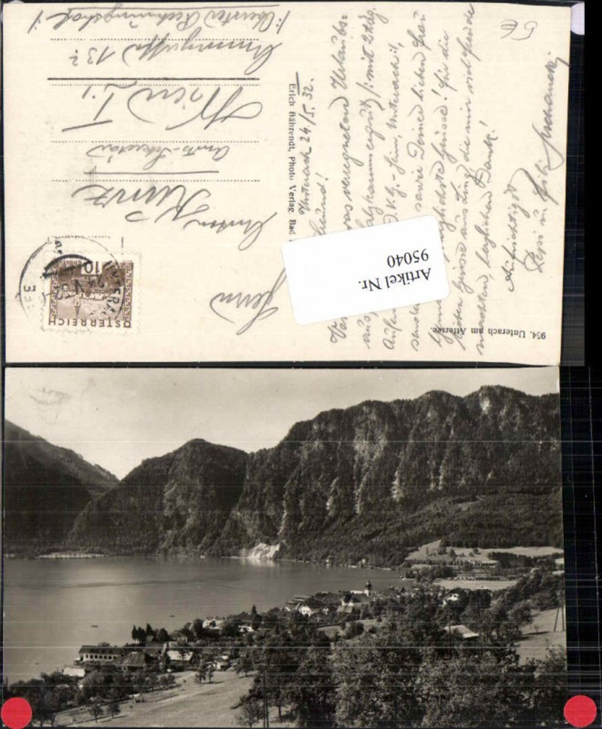 95040,Unterach am Attersee Totale 1930