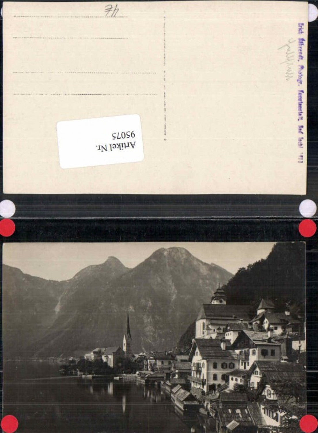 95075,FotoAK Hallstatt Häuseransicht 1910