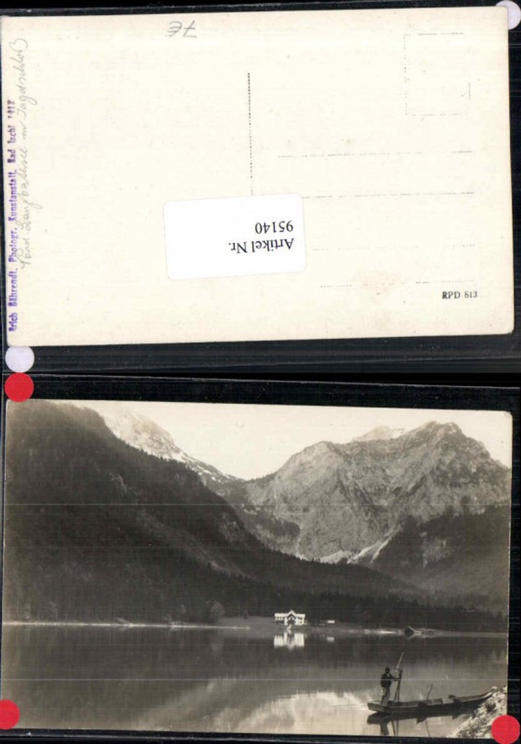 95140,Vord. Langbathsee b. Ebensee m. Jagdschloss 1913