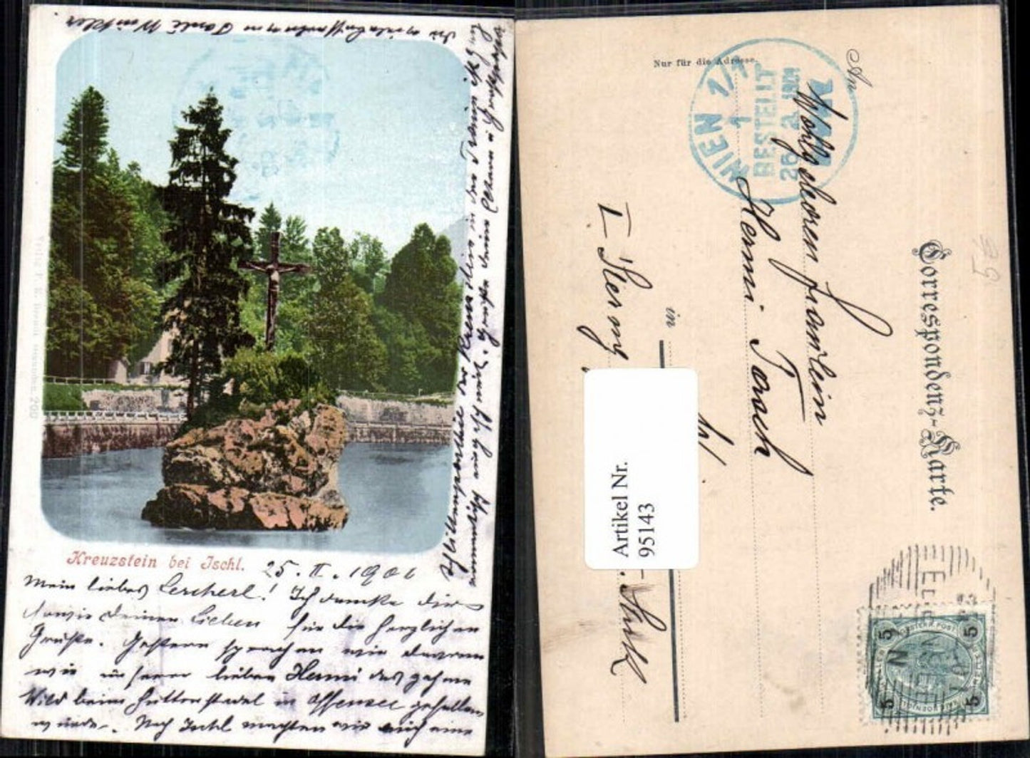 95143,Kreuzstein b. Ischl 1905 pub Brandt 200