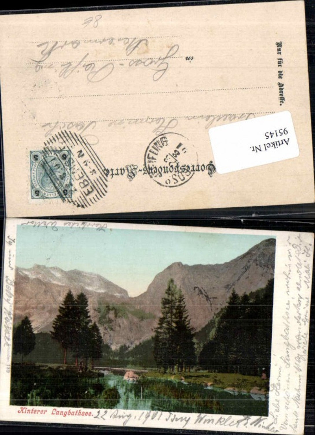 95145,Hinterer Langbathsee b. Ebensee Brandt 139