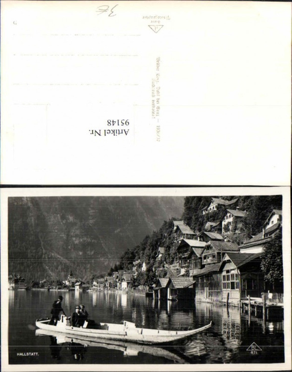 95148,Hallstatt Bootspartie Boot 1936