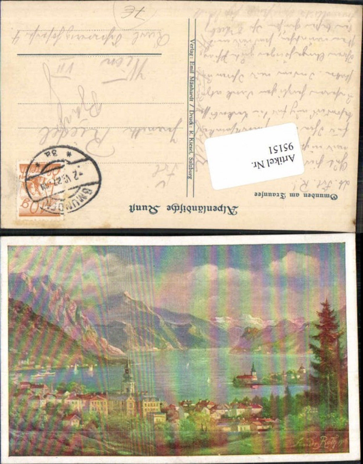 95151,A. Roth Gmunden am Traunsee Künstlerkarte