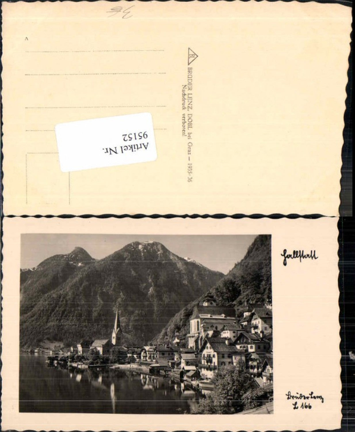 95152,Hallstatt Partie zu den Häusern