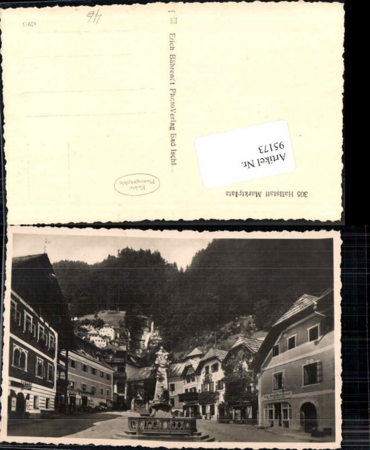 95173,Hallstatt Partie am Marktplatz Brunnen