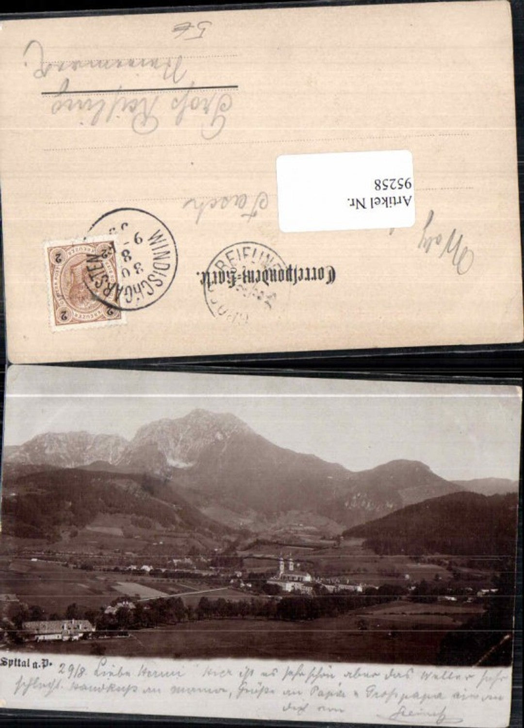 95258,Spital am Pyhrn Totale Fotokarte 1898
