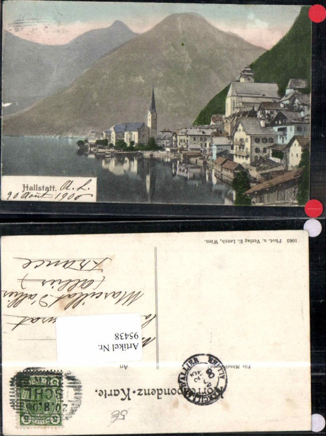 95438,Tolle AK Hallstatt Häuser um 1900