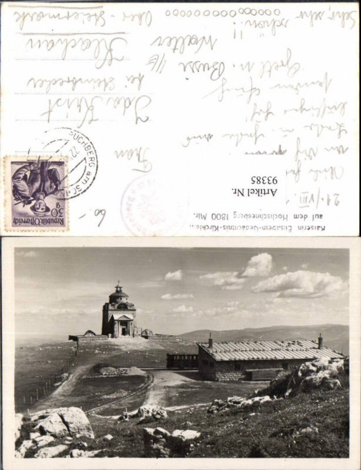 93385, Hochschneeberg Kaiserin Elisabeth Kirchlein