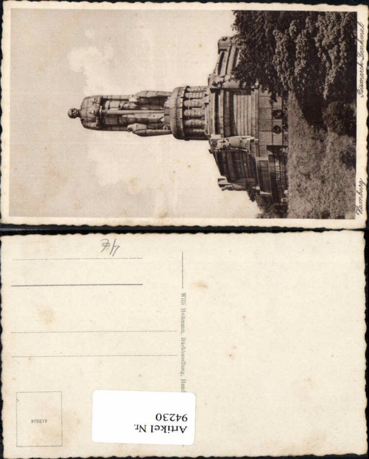 94230,Hamburg Mitte Bismarck Denkmal nette AK