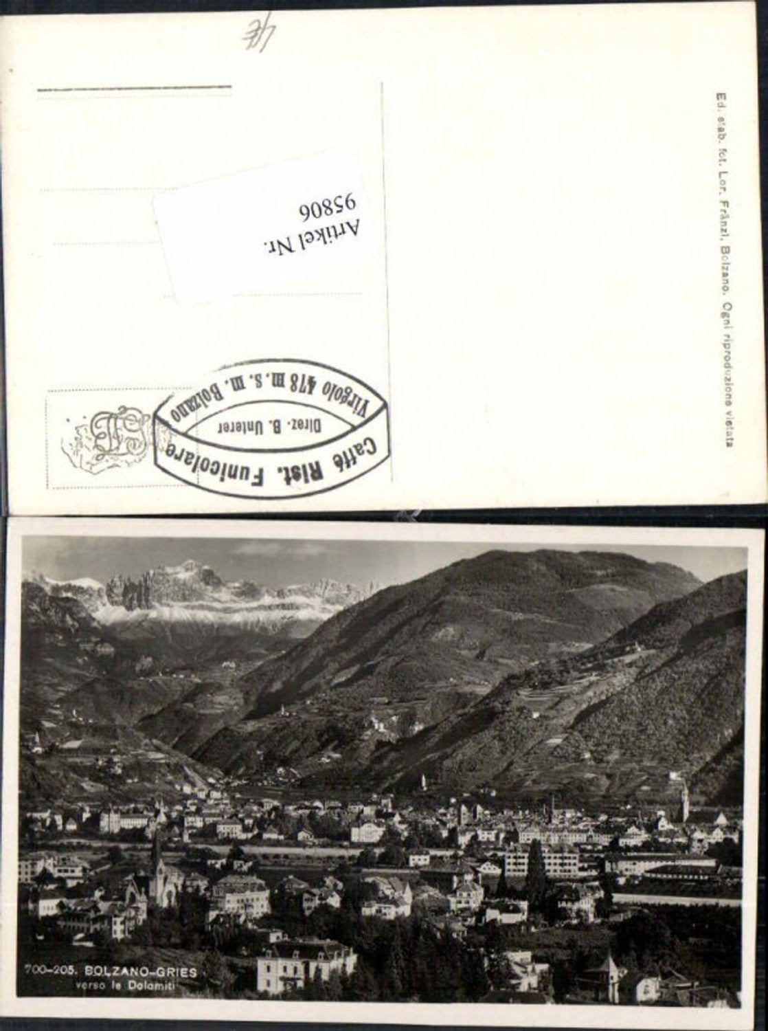 Alte Ansichtskarte – Old Postcard