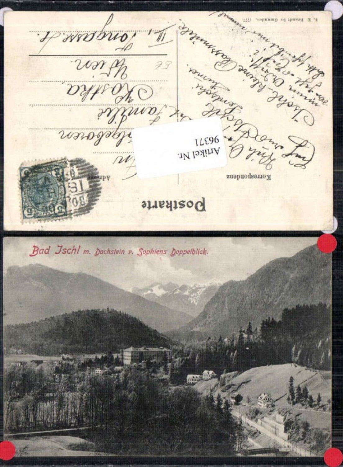 96371,Bad Ischl m. Dachstein Sophien Doppelblick Brandt 1777