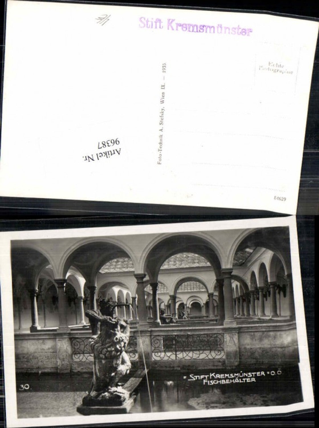 96387,Stift Kremsmünster Fischbehälter