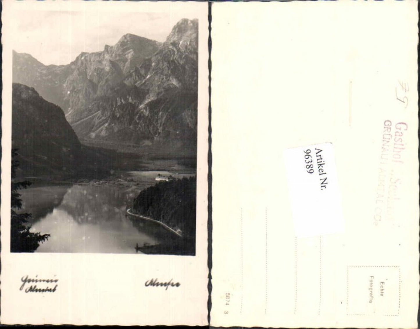 96389,Grünau im Almtal Almsee 1930