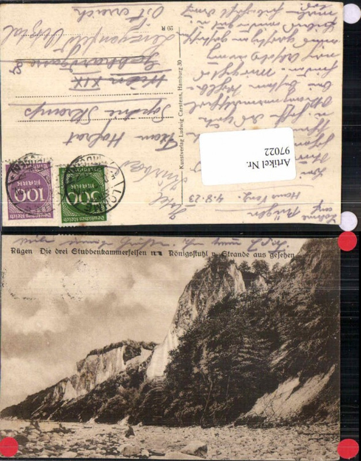 97022,Rügen Strand Stubbenkammerfelsen Königstuhl