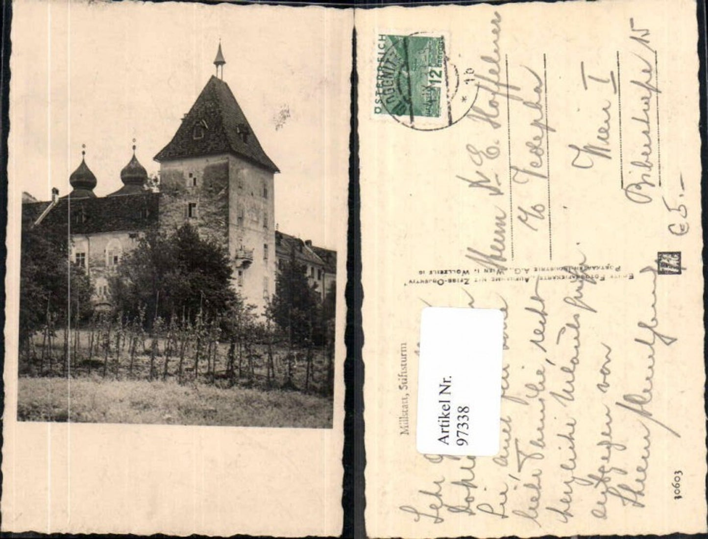 97338, Millstatt am See Abbey Tower 1930