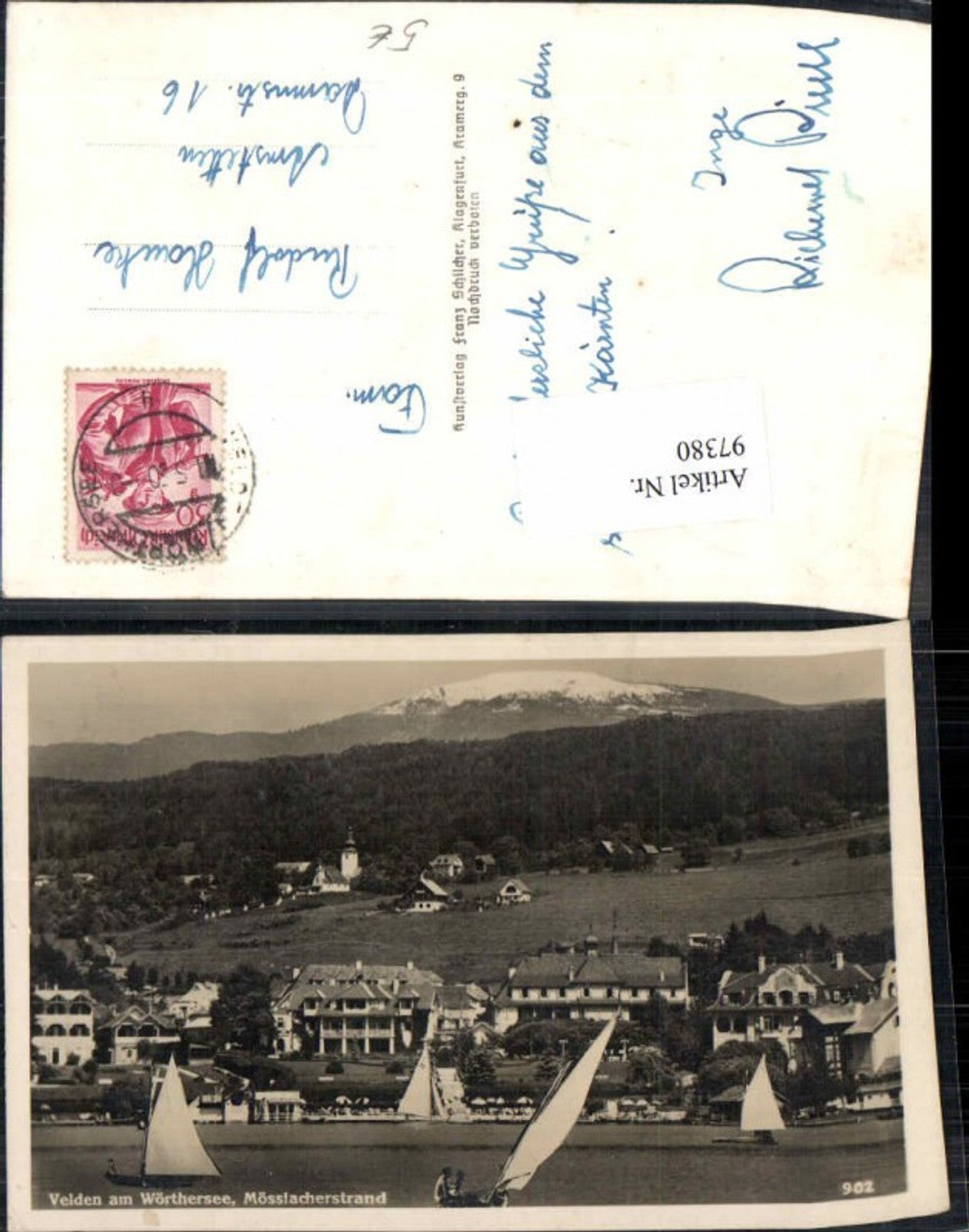 97380,Velden am Wörthersee Mösslacherstrand segelboote