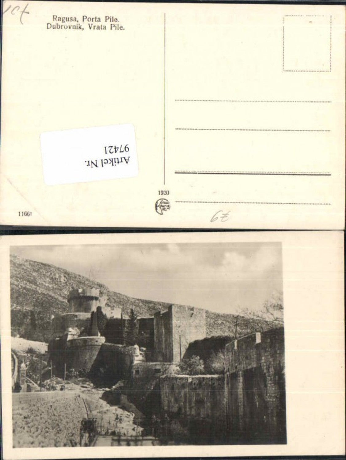 97421,FotoAK Dubrovnik Ragusa Porta Pile Kilophot