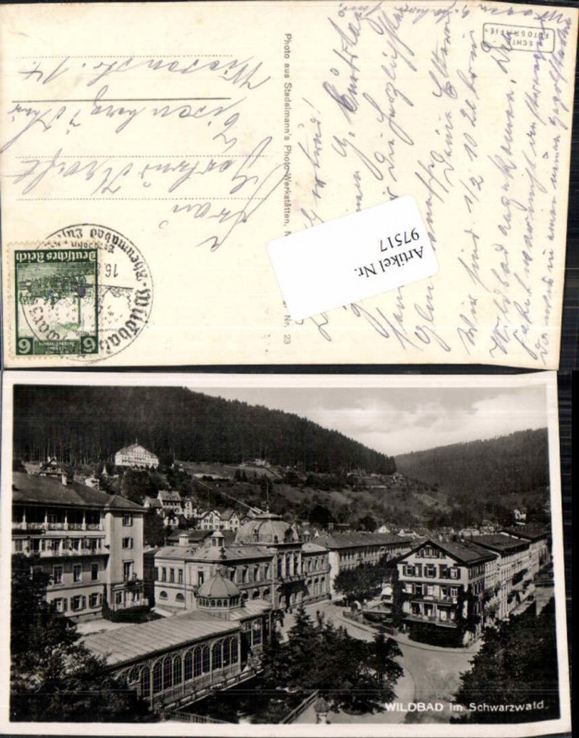 97517, Wildbad in the Black Forest, House details 1930