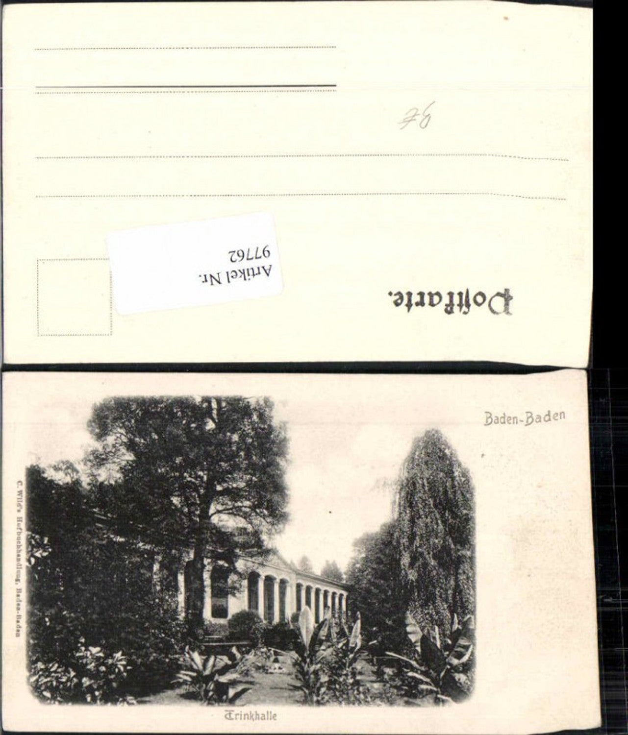 97762,Baden Baden Trinkhalle um 1900