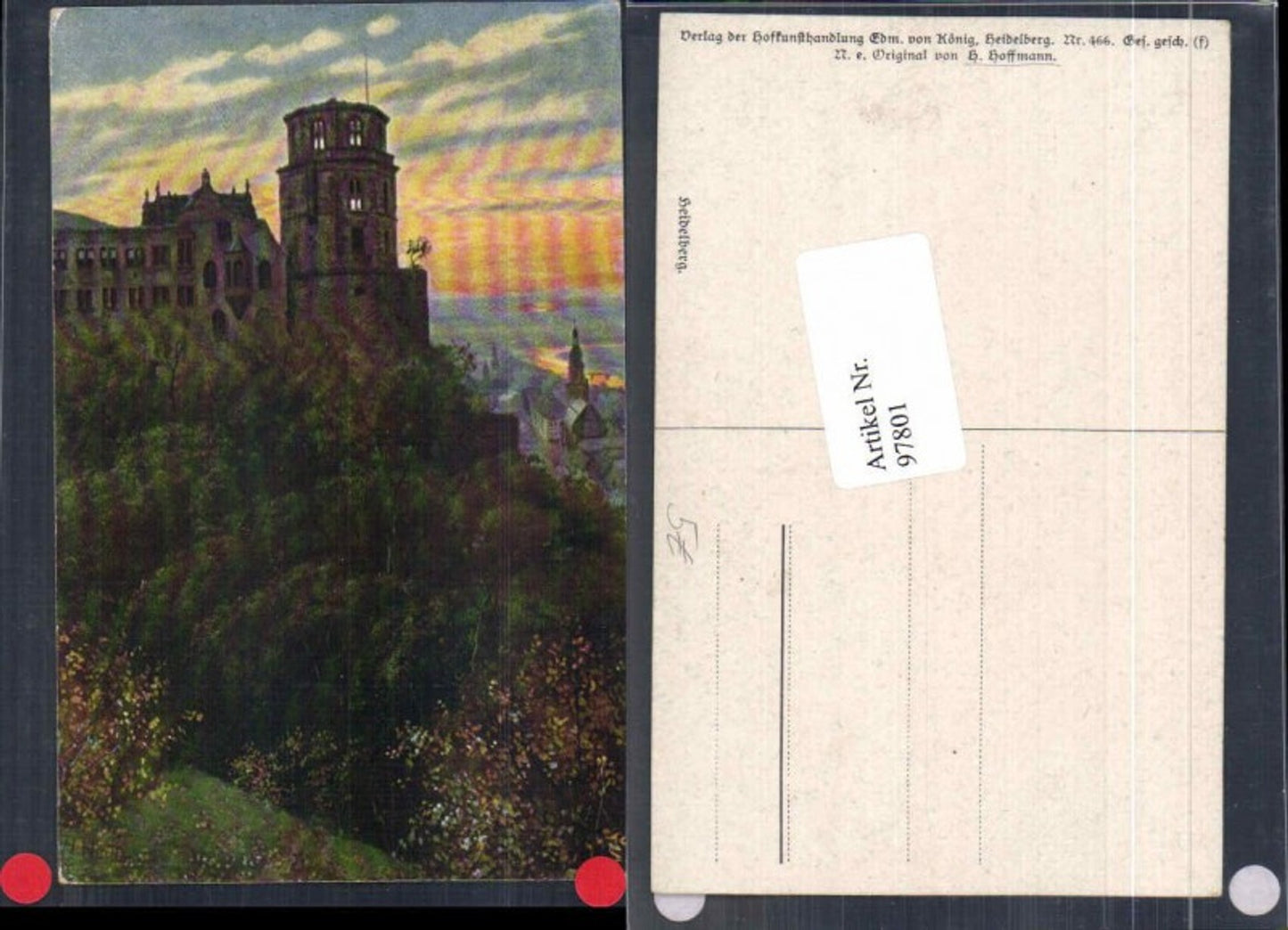 97801, H. Hoffmann Heidelberg View 1910
