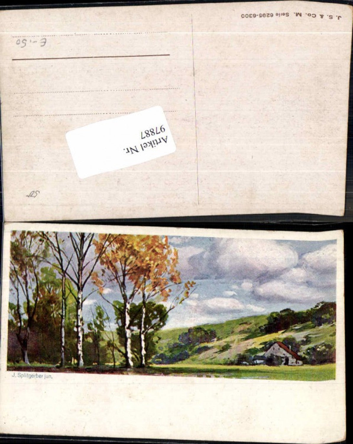 97887, J. Splitgerber jun Artist Card Landscape