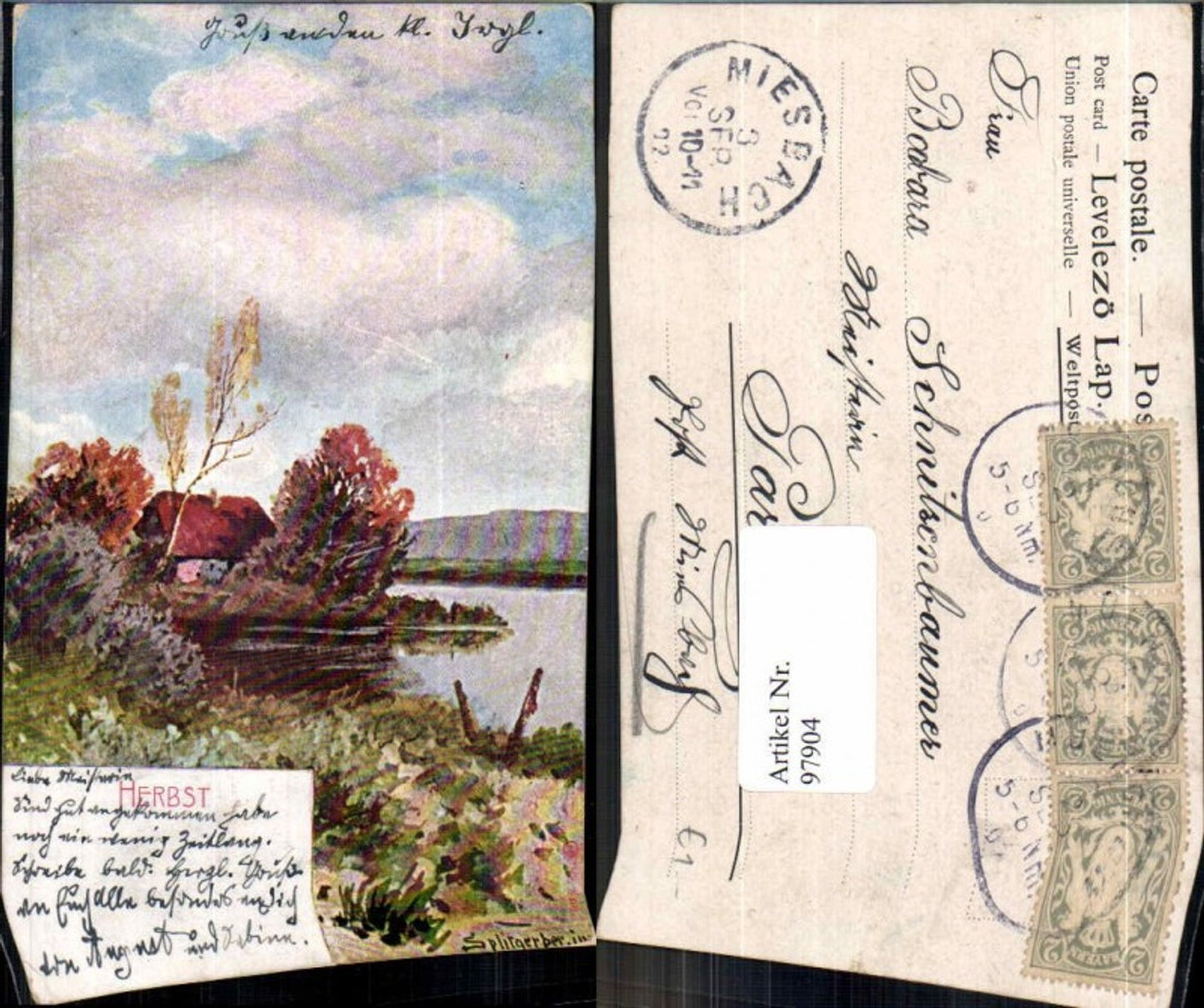 97904, J. Splitgerber jun Artist Card Autumn Mood