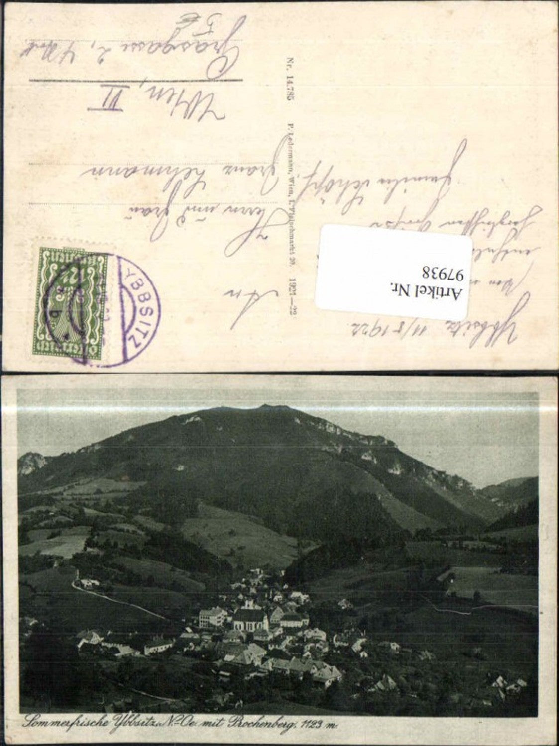 97938,Sommerfrische Ybbsitz m. Prochenberg