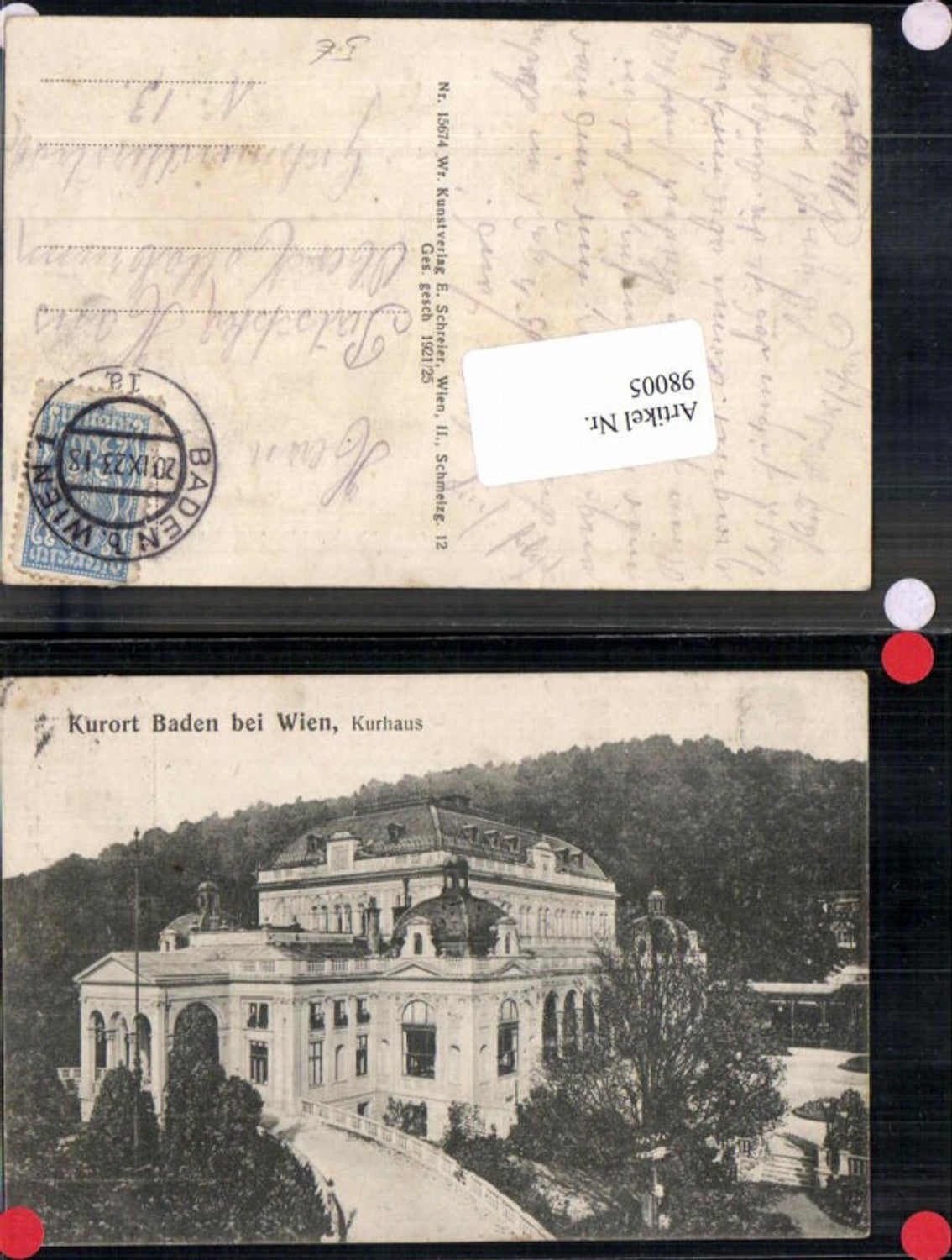 98005,Baden b. Wien Kurhaus 1921