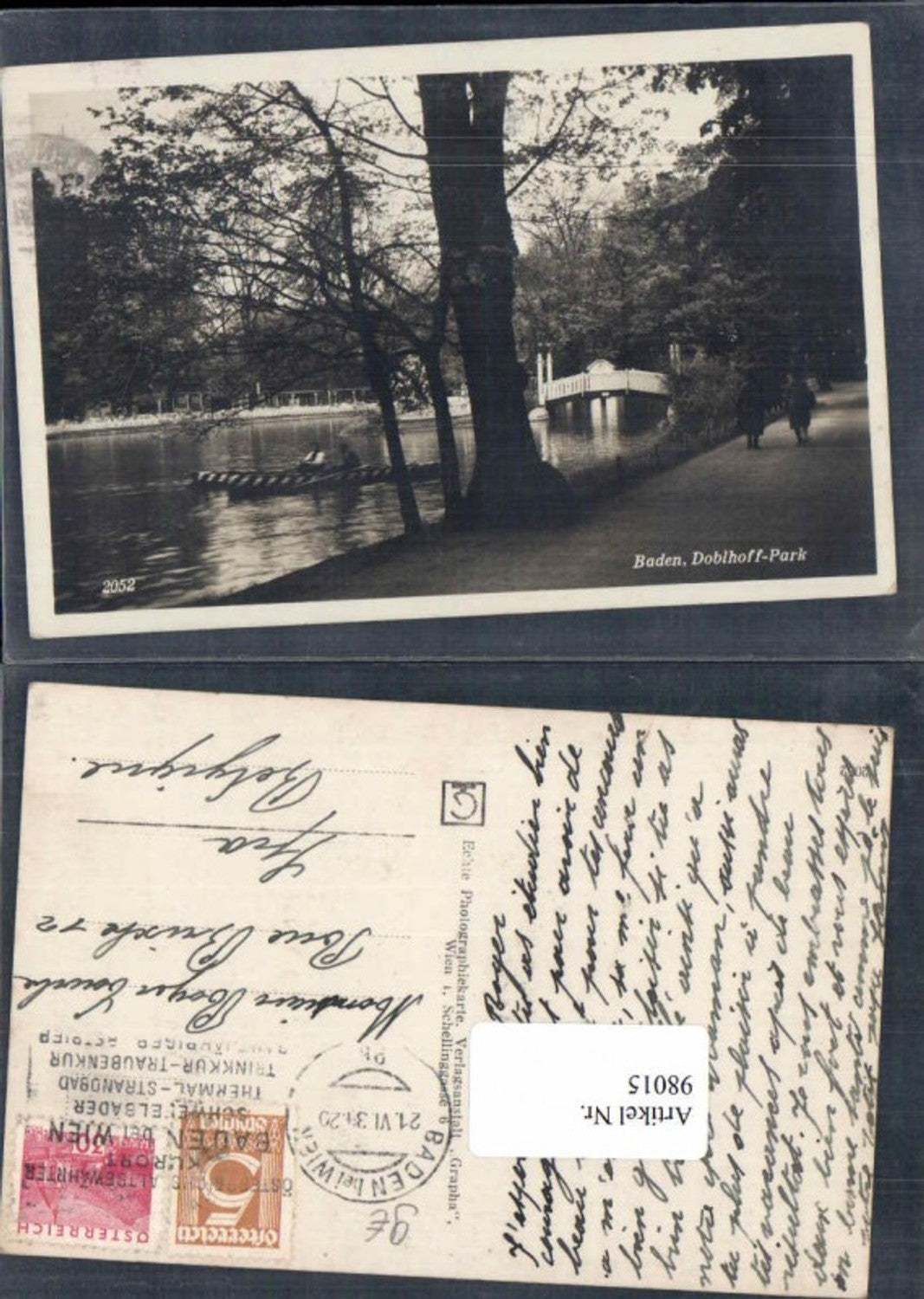 98015,Baden b. Wien Doblhoff Park 1934