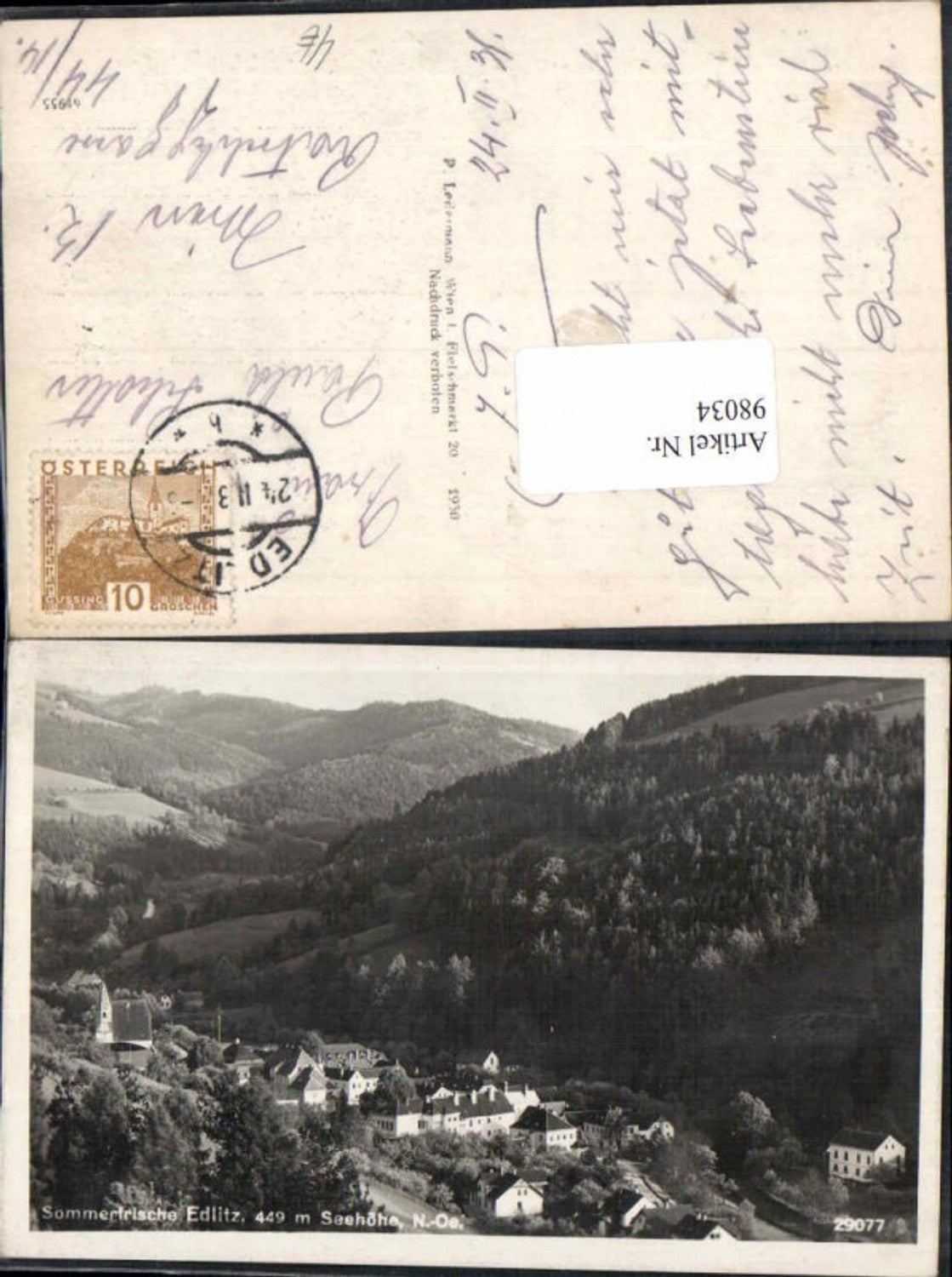 98034,Edlitz bei Reichenau 1930