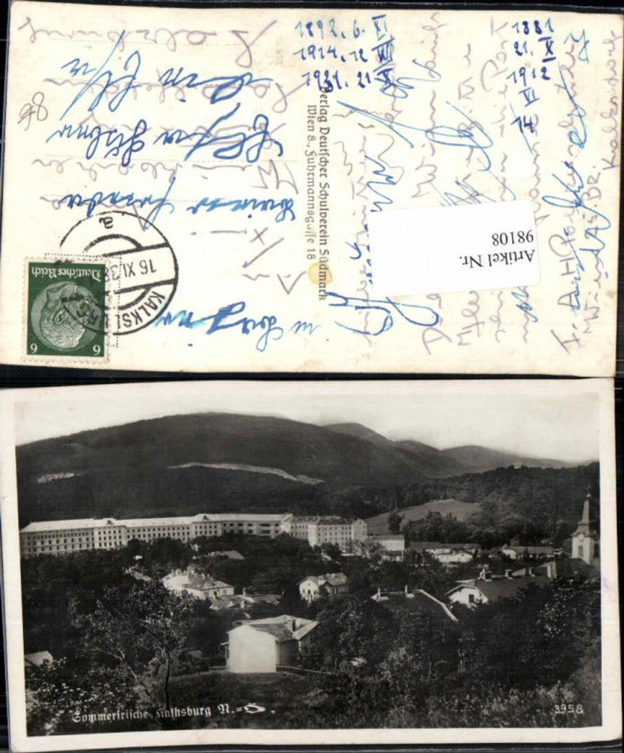 98108,Sommerfrische Kalksburg b. Wien Strafanstalt Gefängnis