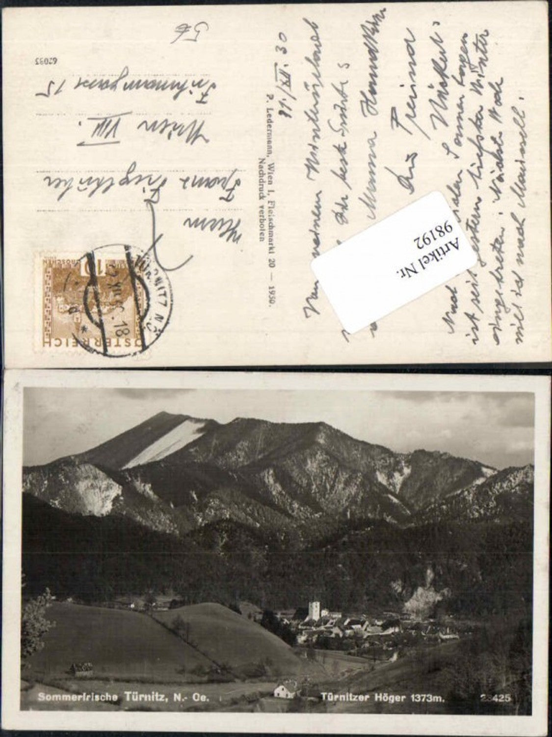 98192,Sommerfrische Türnitz m. Höger