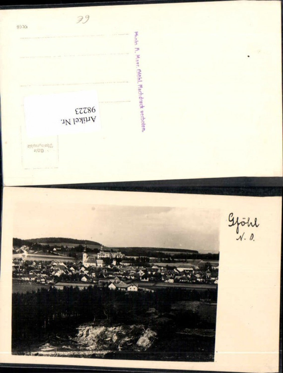 98223,Gföhl Tolle Ansicht m. wald Ortsrand