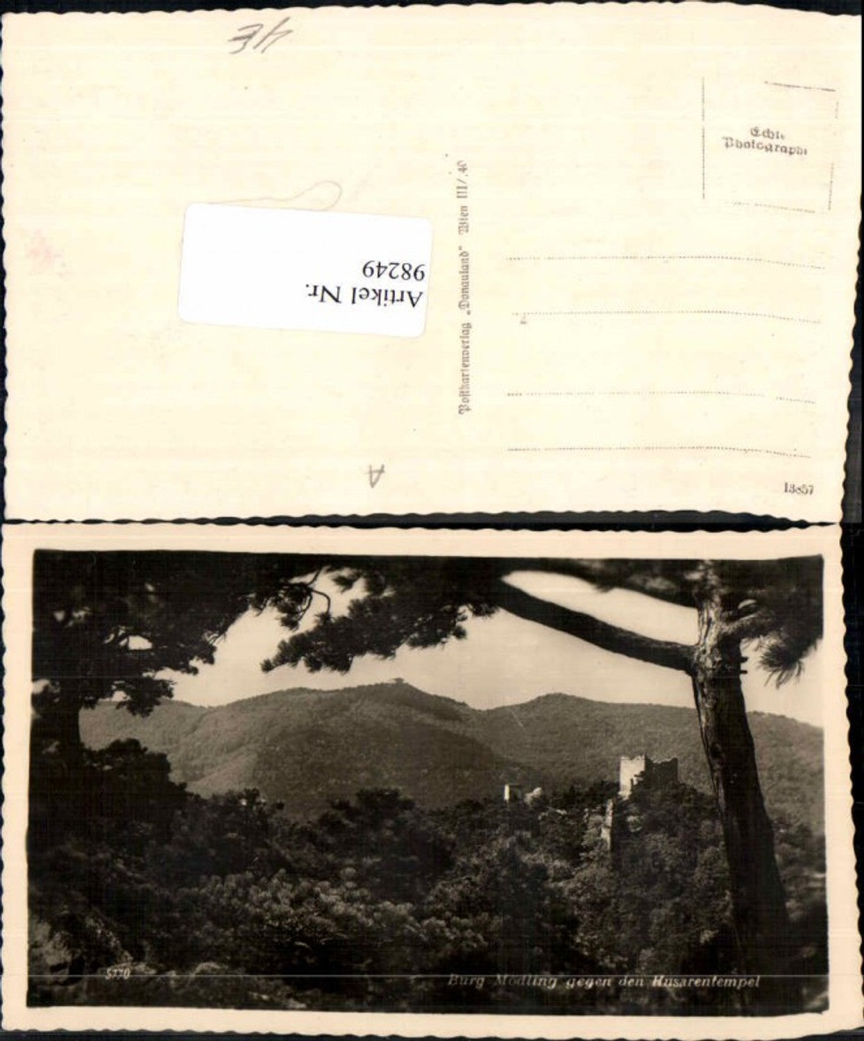 98249,Burg Mödling gegen Husarentempel