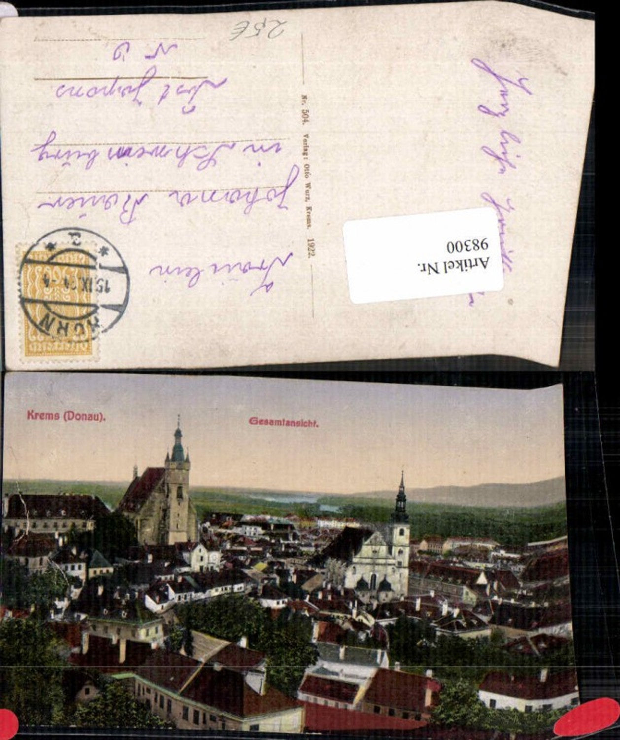 98300,Krems a.d. Donau COLOR 1922