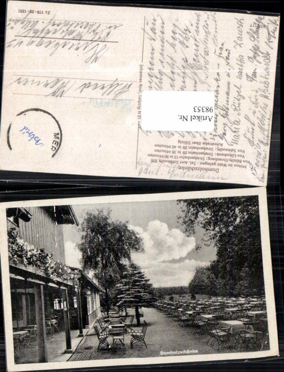 98353,Domholzschänke Böhlitz Ehrenberg Schkeuditz Dölzig